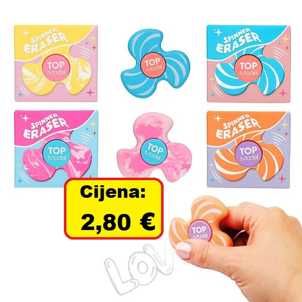 TOP MODEL GUMICA za brisanje Fidget Spinner